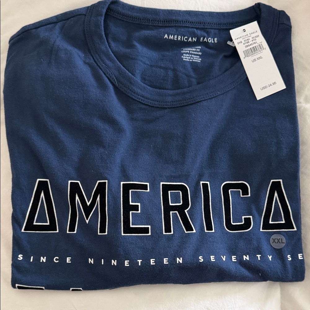 American Eagle Outfitters Navy Graphic Tee